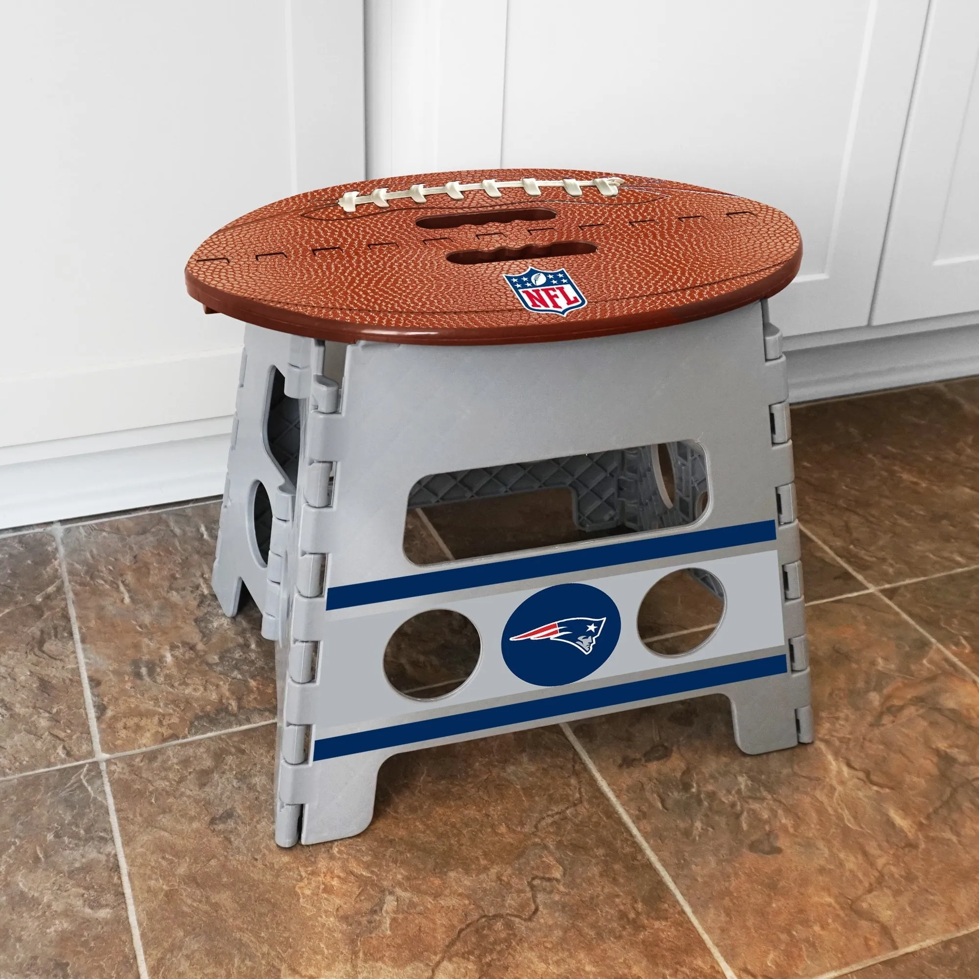 NFL - New England Patriots Folding Step Stool 14"x13"