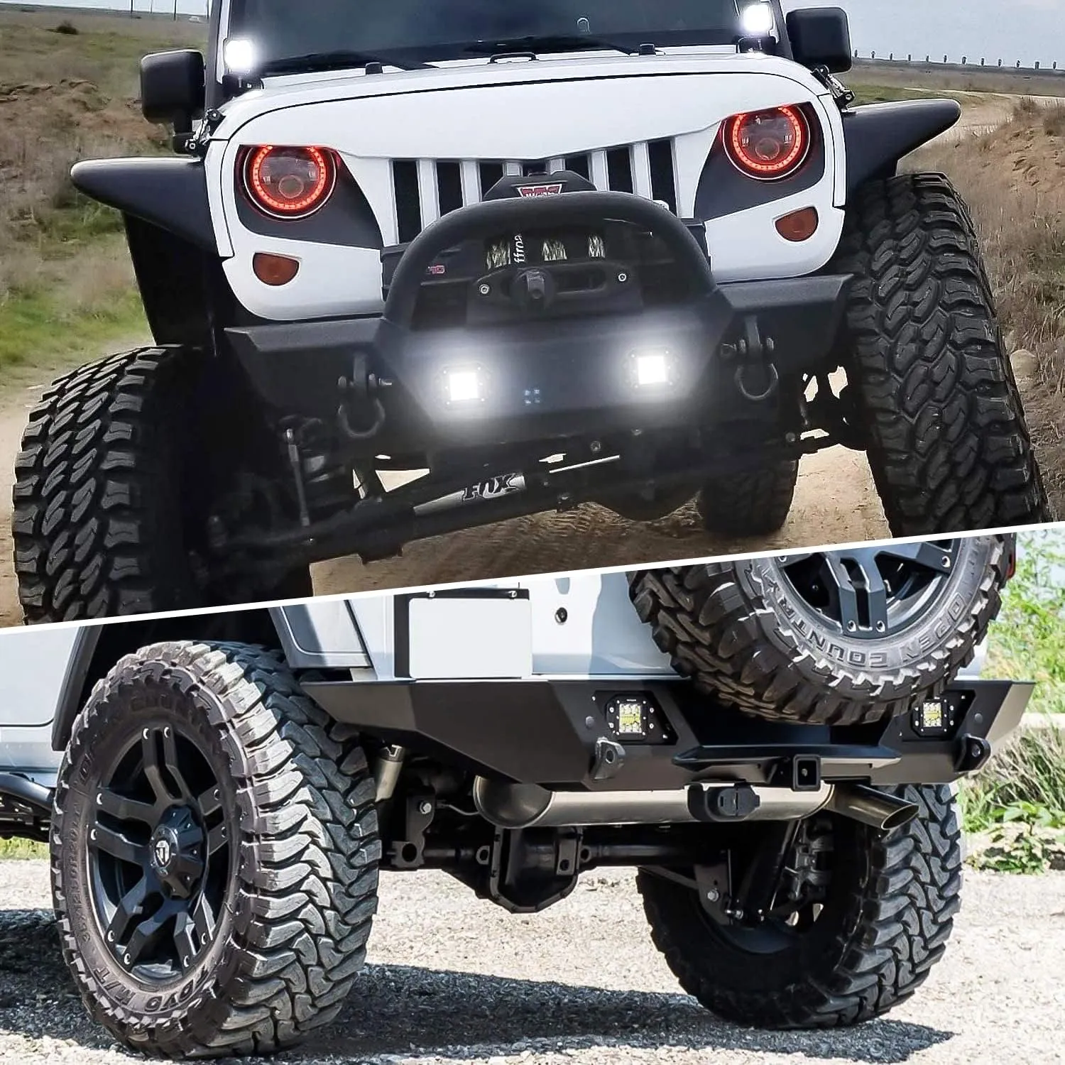 Nilight 4PCS 42W Flush Mount LED Light Pods - Upgraded Spot Flood Combo Beam Driving, Work, Backup, Reverse, Grill Mount Light for Offroad 4x4 Truck SUV