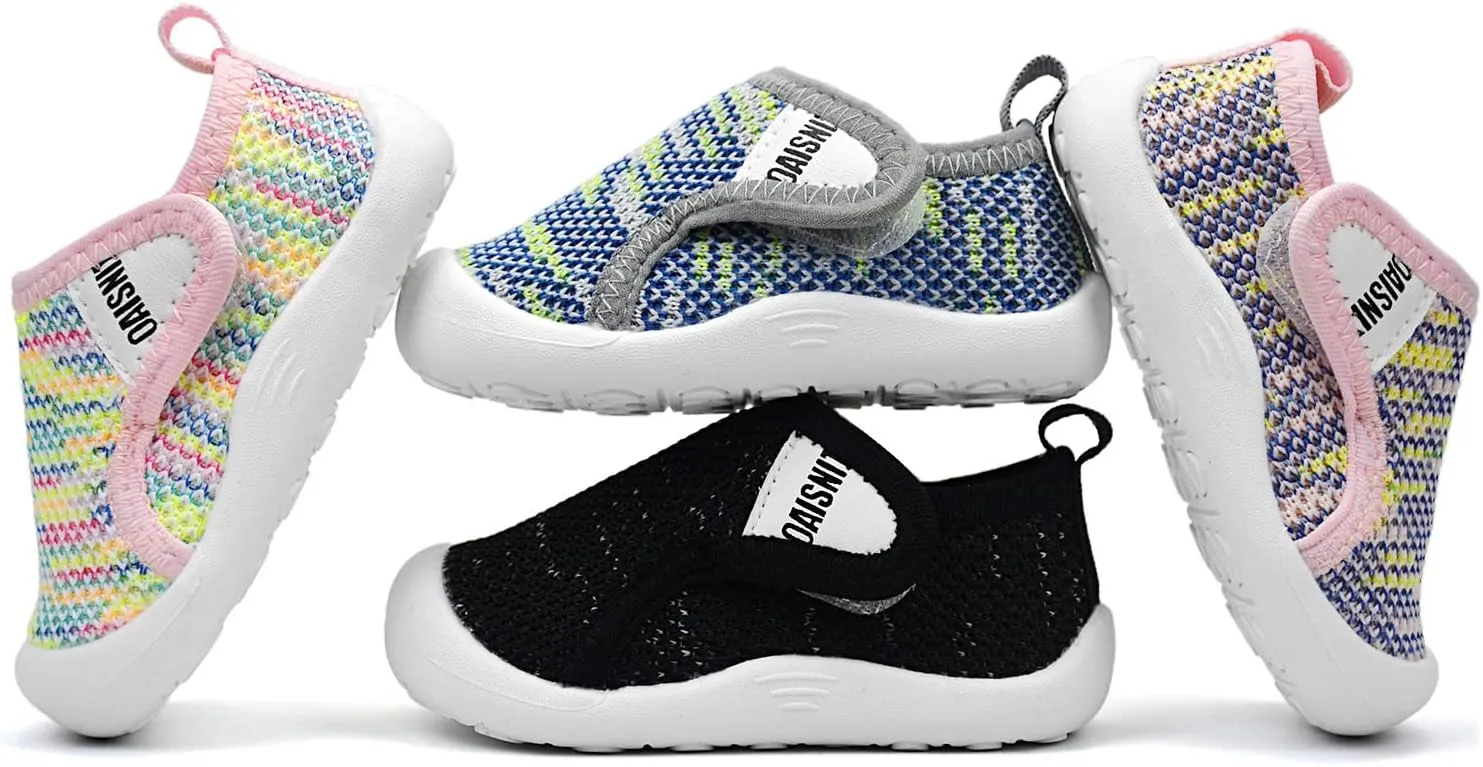 OAISNIT Baby Boys Girls Sneakers Anti Slip Lightweight Soft Toddler First Walkers for Walking Running
