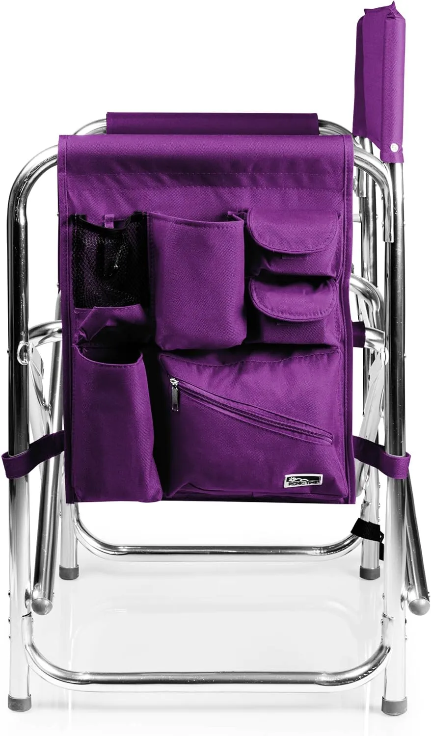ONIVA - a Picnic Time brand - Sports Chair with Side Table, Beach Chair, Camp Chair for Adults, (Purple)
