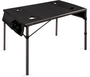 ONIVA - a Picnic Time Brand Travel Portable Soft Top Folding Table for Camping and Outdoors with Carry Bag, (Black) 6 x 6 x 43