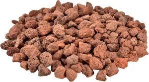 Onlyfire Red Lava Rock 10 Pounds Volcanic Lava Stones for Indoor Outdoor Fire Pits Fireplaces Gas Grill and Landscaping, 0.2-0.3 Inch