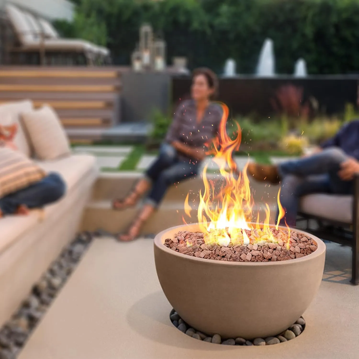 Onlyfire Red Lava Rock 10 Pounds Volcanic Lava Stones for Indoor Outdoor Fire Pits Fireplaces Gas Grill and Landscaping, 0.2-0.3 Inch