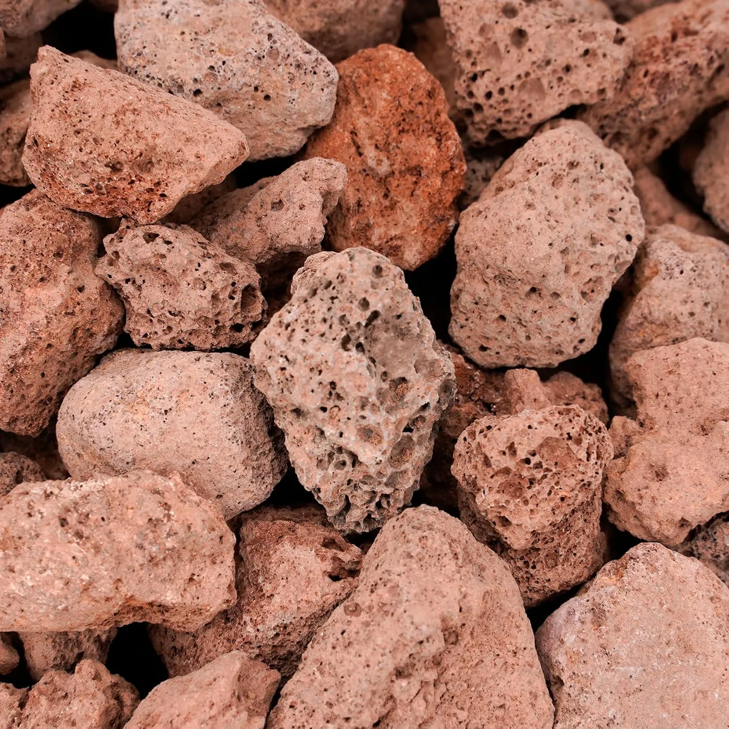 Onlyfire Red Lava Rock 10 Pounds Volcanic Lava Stones for Indoor Outdoor Fire Pits Fireplaces Gas Grill and Landscaping, 0.2-0.3 Inch