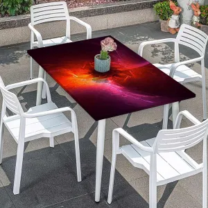 OOzie Scarlet Lavender Elastic Edged Table Covers Galaxy Design for Dining Tables,Buffet Parties and Camping Fantasy Art Fits up 5 Foot Tables