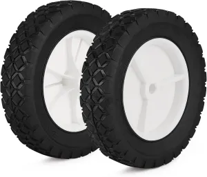 Oregon 72-108 Plastic Wheel 2PCS Universal Wheels Tires Compatible with Craftsman AYP MTD Lawnmower Suitable for Replacement of Radio Flyer Wagon BBQ Grill Trash Can Hand Truck Lawn Sprayer