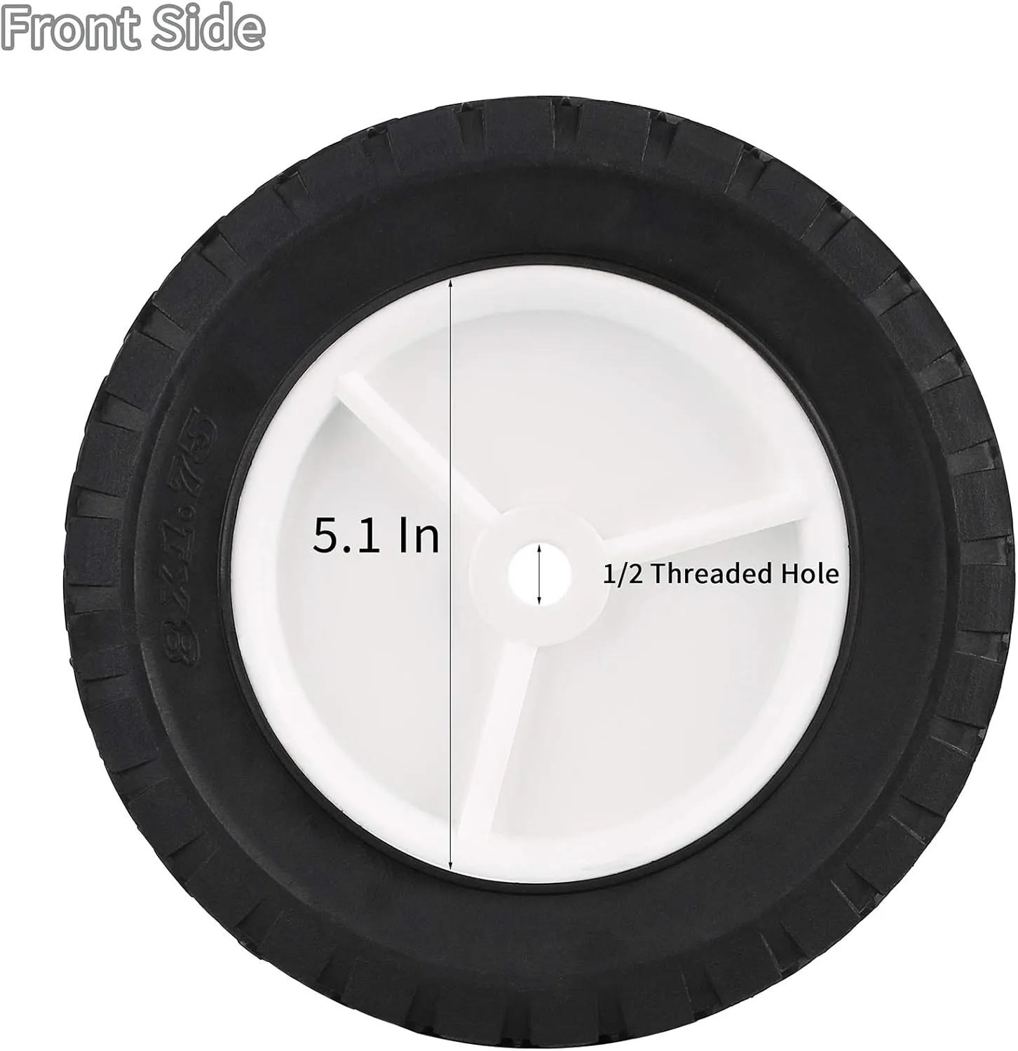 Oregon 72-108 Plastic Wheel 2PCS Universal Wheels Tires Compatible with Craftsman AYP MTD Lawnmower Suitable for Replacement of Radio Flyer Wagon BBQ Grill Trash Can Hand Truck Lawn Sprayer