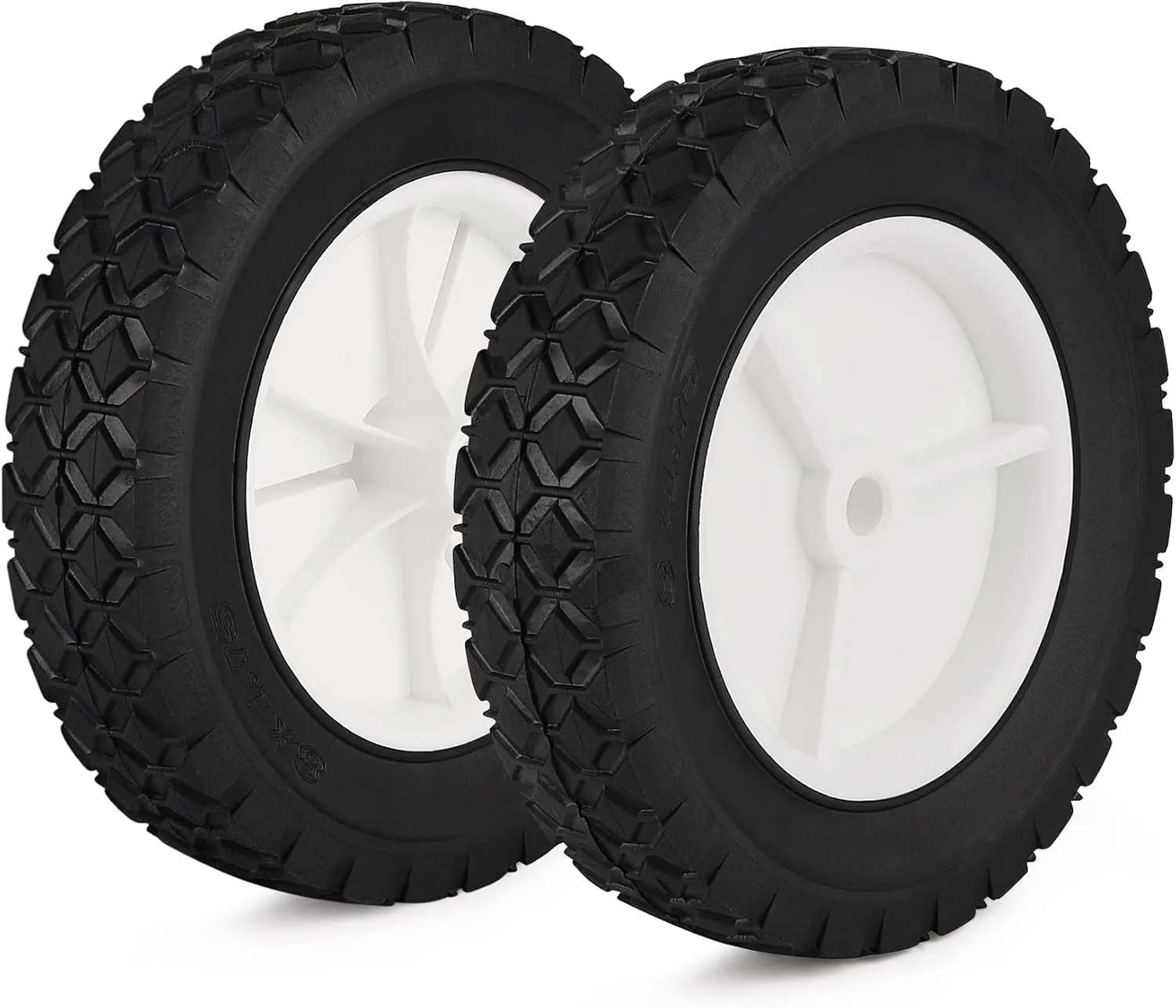 Oregon 72-108 Plastic Wheel 2PCS Universal Wheels Tires Compatible with Craftsman AYP MTD Lawnmower Suitable for Replacement of Radio Flyer Wagon BBQ Grill Trash Can Hand Truck Lawn Sprayer