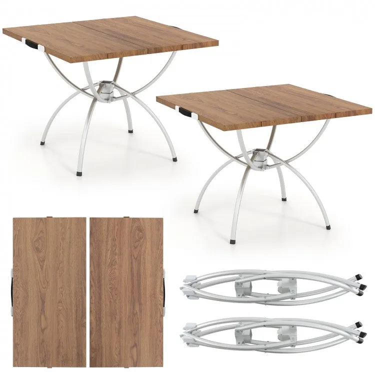 Outdoor Folding Camping Table Set of 2 - Suitable for Camping and Hiking