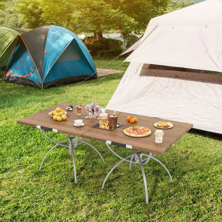 Outdoor Folding Camping Table Set of 2 - Suitable for Camping and Hiking