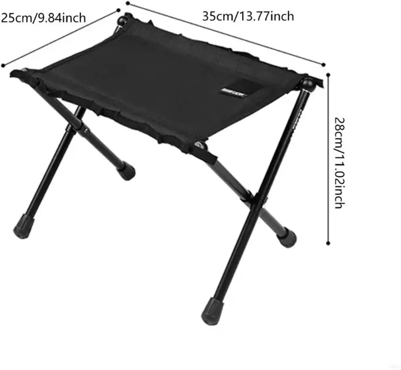 Outdoor Folding Stool Camping Fit for Folding Stool Aluminum Alloys Frame Light Weight Chair Small Stool Small Folding Stool(Black)