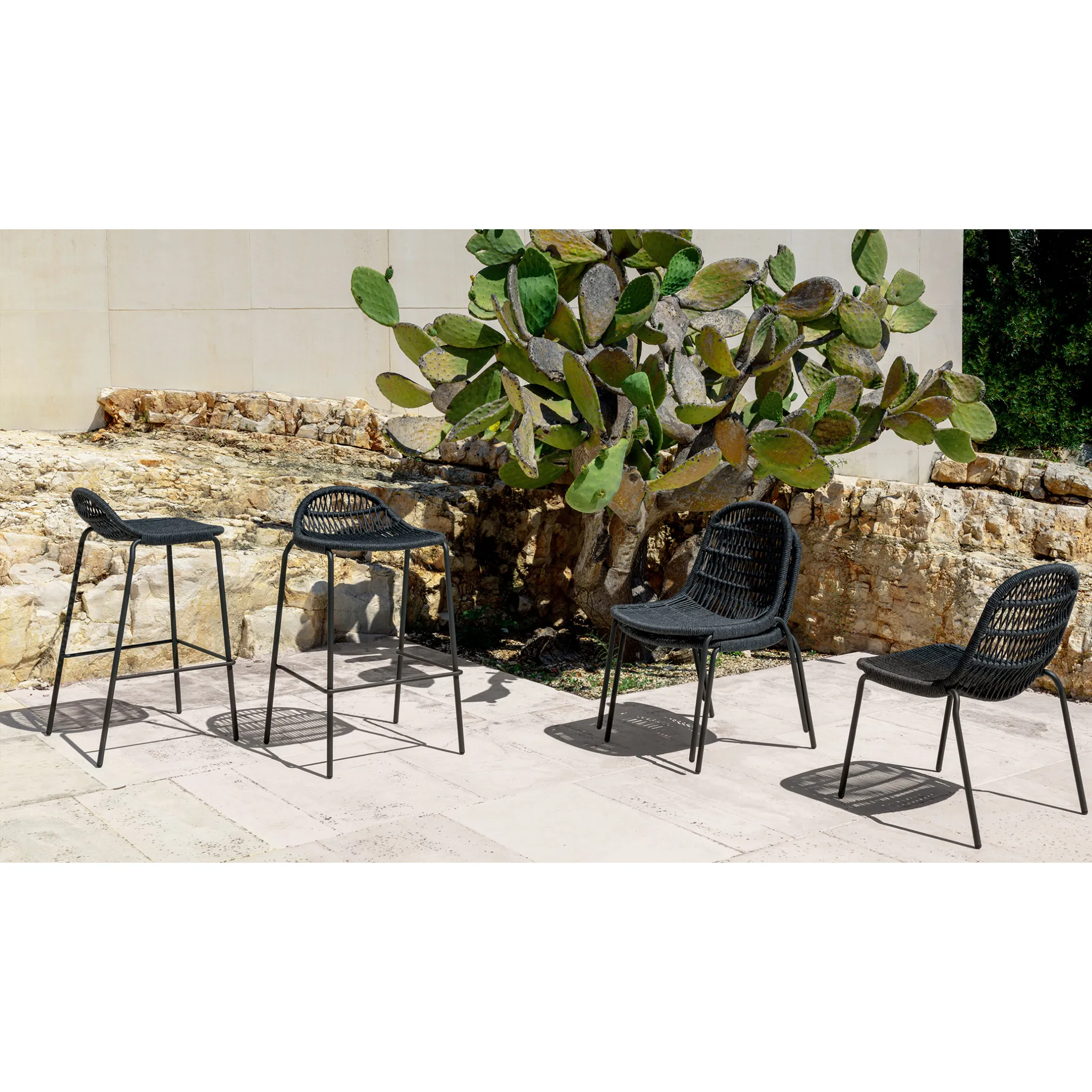 Outdoor Nautical Rope Bar Stool | Talenti Panama