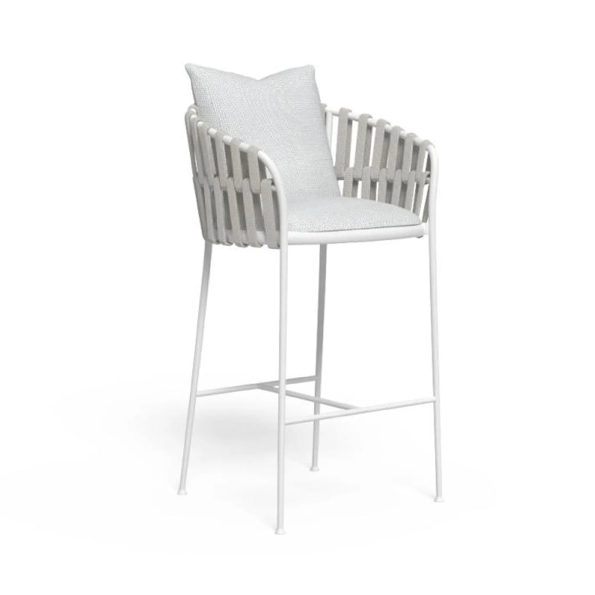 Outdoor Padded Rope Bar Stool | Talenti Frame
