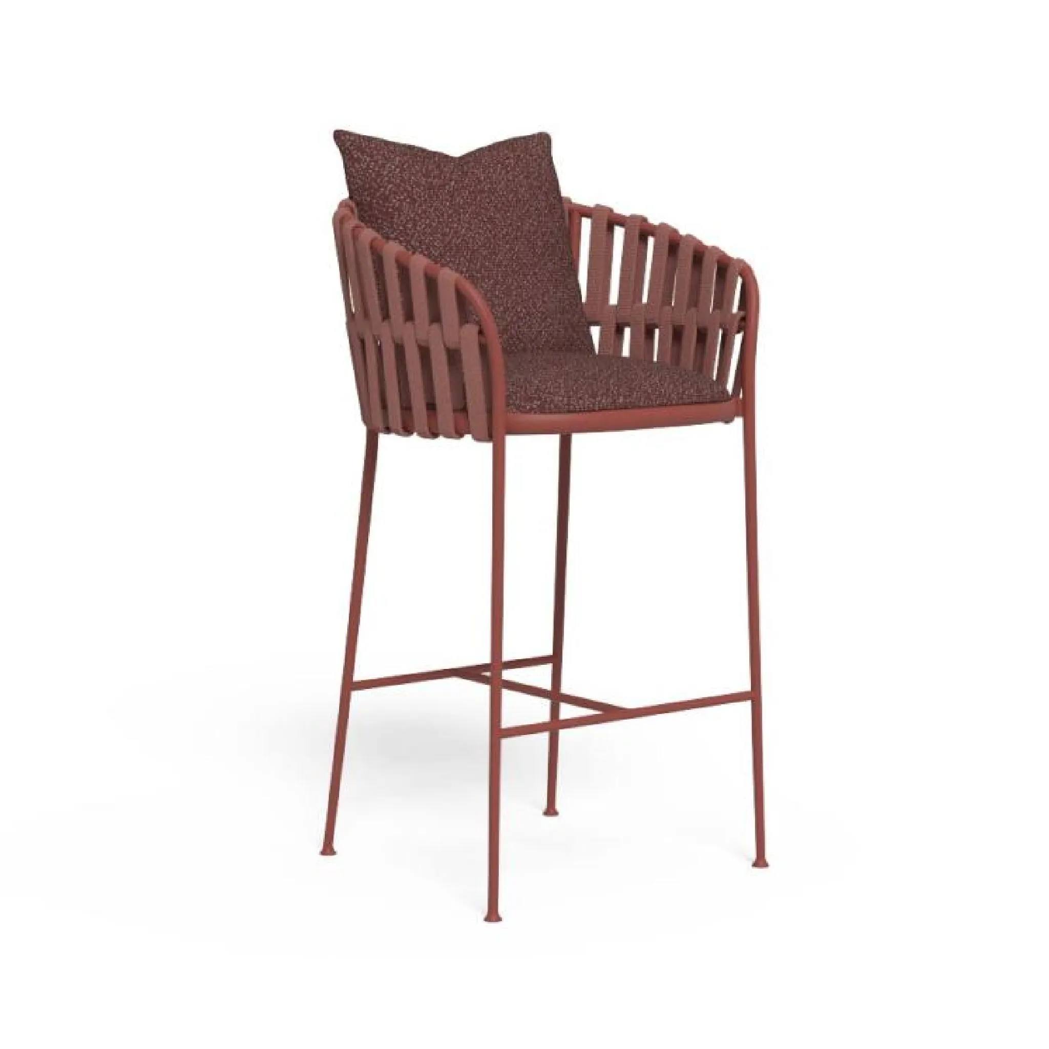 Outdoor Padded Rope Bar Stool | Talenti Frame
