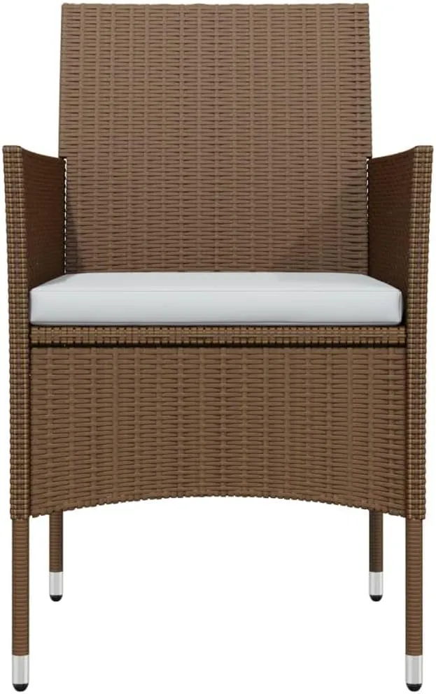Outdoor Patio Furniture,7 Piece Patio Dining Set with Cushions Brown and BlackDesigned for Camping, Resting, Outdoors.