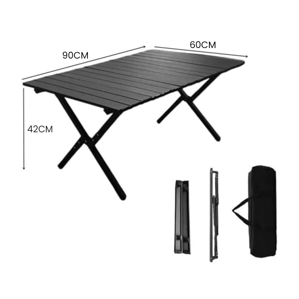 Outdoor Portable Camping Folding Table - Picnic Lightweight Roll Up Table