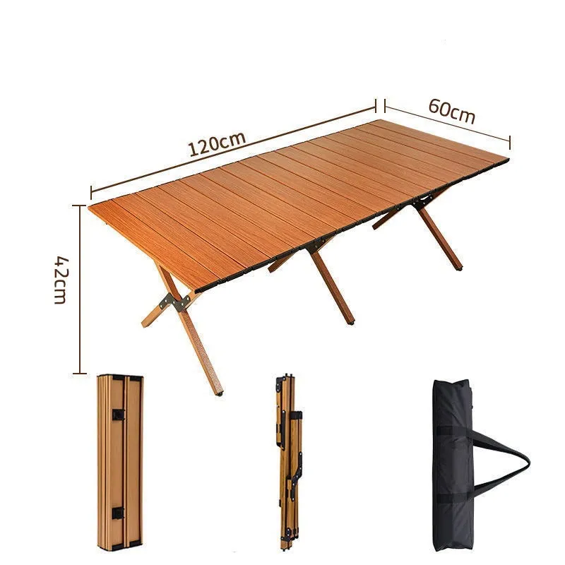 Outdoor Portable Camping Folding Table - Picnic Lightweight Roll Up Table