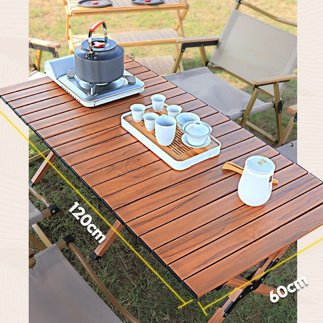 Outdoor Portable Camping Folding Table - Picnic Lightweight Roll Up Table