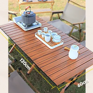 Outdoor Portable Camping Folding Table - Picnic Lightweight Roll Up Table