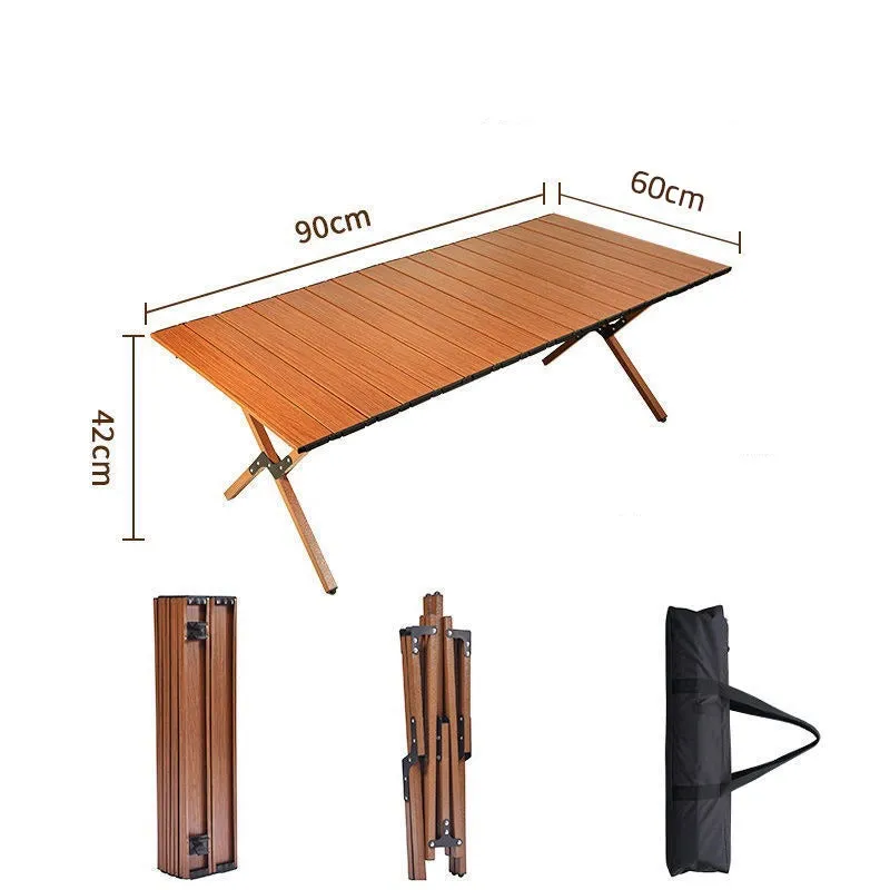 Outdoor Portable Camping Folding Table - Picnic Lightweight Roll Up Table
