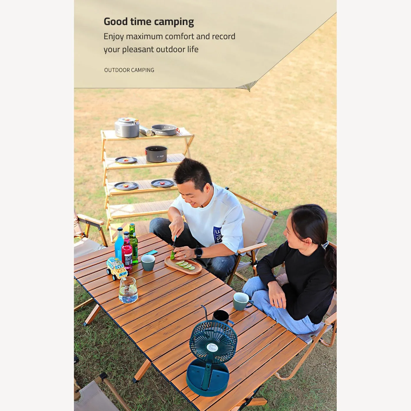 Outdoor Portable Camping Folding Table - Picnic Lightweight Roll Up Table