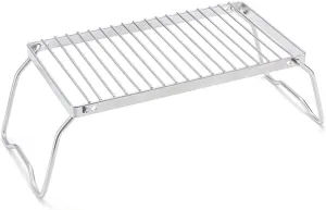 Outdoor Striped Barbecue Grill Stainless Steel Pot Folding Bracket Barbecue Grill