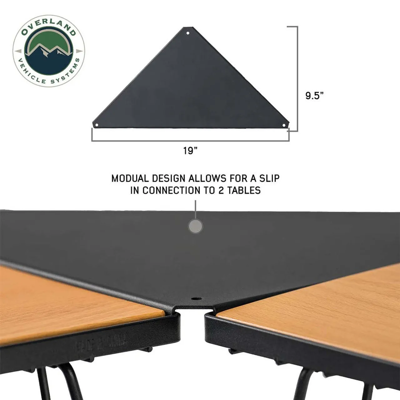Overland Vehicle Systems Kick It Camp Table - Wood Base & Storage Bag