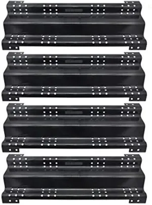 P9851A (4-Pack) 17 9/16 inch Porcelain Steel Heat Plate, Heat Shield for Brinkmann 810-7450-S, 810-7451-F, 810-8500-S, 810-8530-F, 810-8530 and Charmglow Gas Grill Models