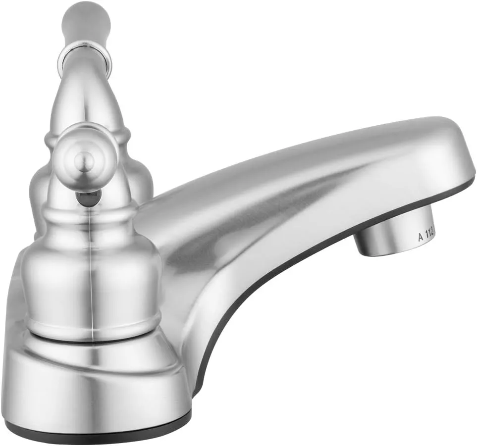 Pacific Bay Lynden Bathroom Sink Faucet - Metallic Plating Over Lightweight ABS Plastic (Brushed Satin Nickel)