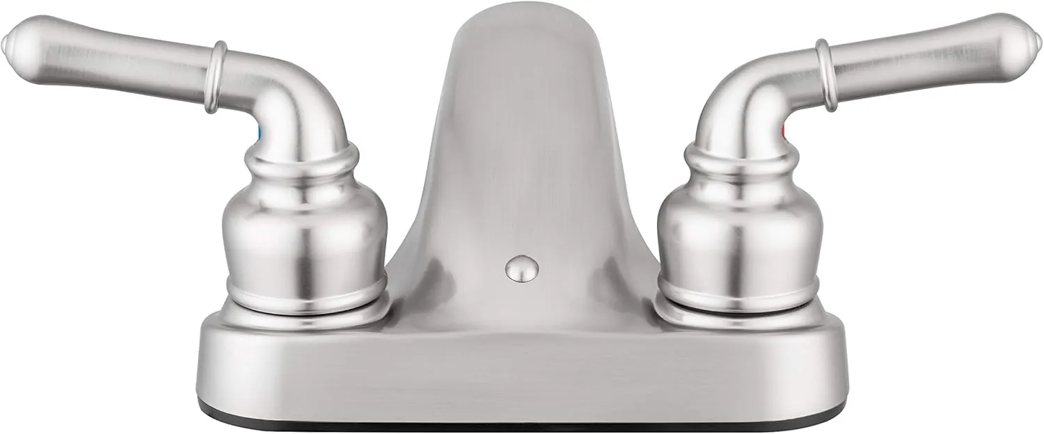 Pacific Bay Lynden Bathroom Sink Faucet - Metallic Plating Over Lightweight ABS Plastic (Brushed Satin Nickel)