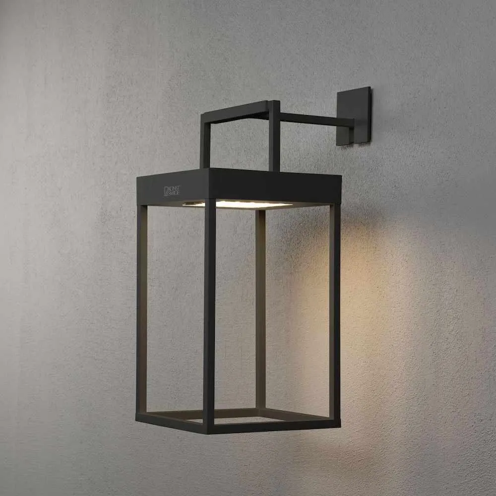 Palos Solar Courtyard Lantern Black