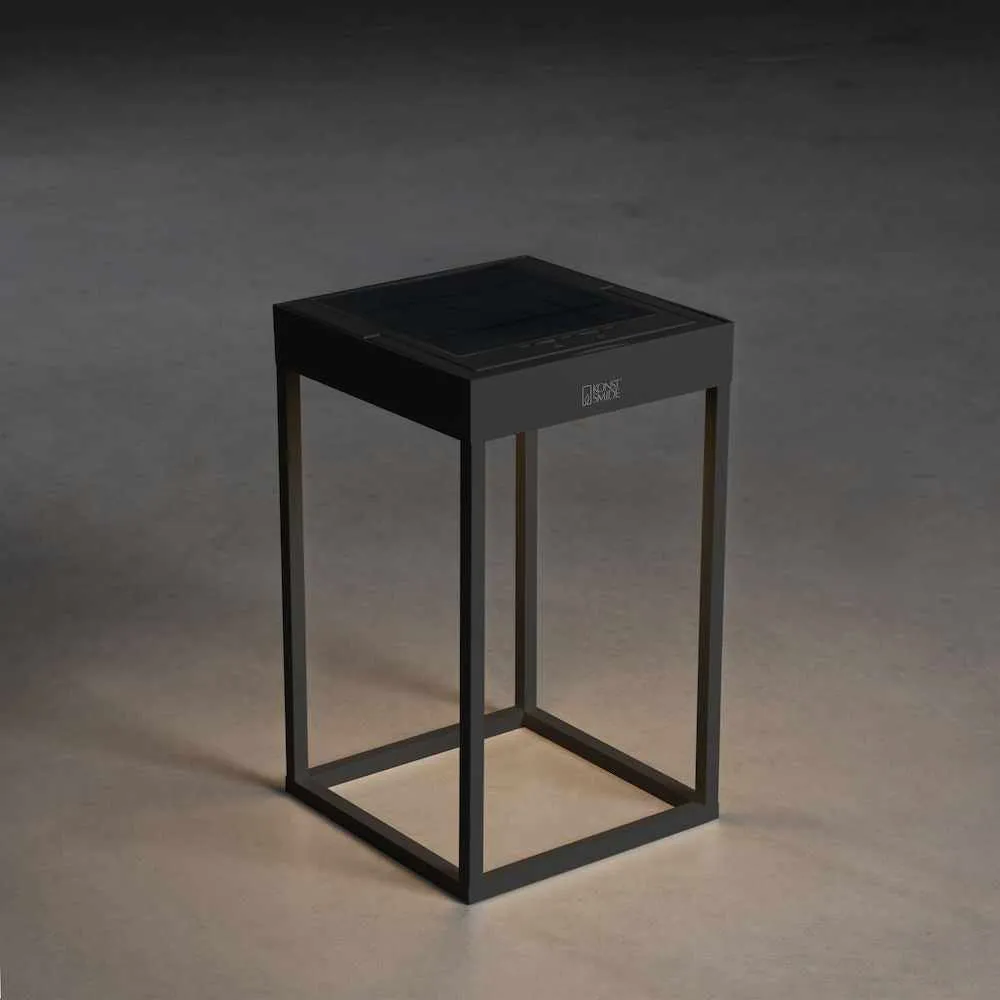 Palos Solar Courtyard Lantern Black