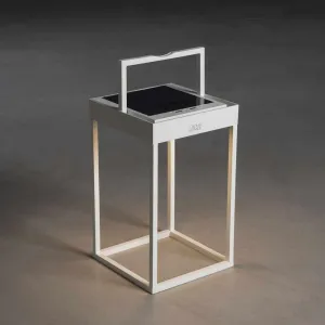 Palos Solar Courtyard Lantern White