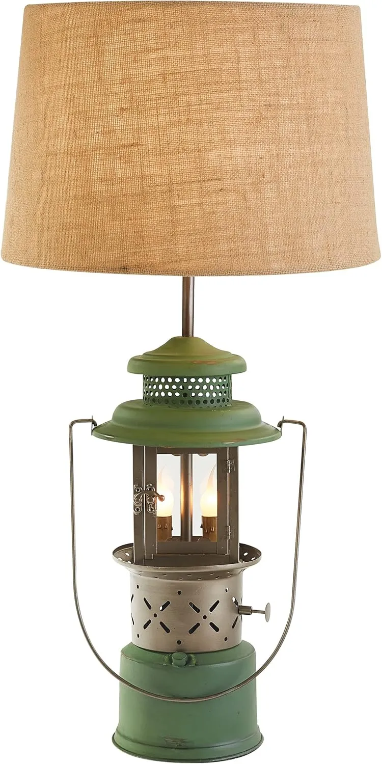 Park Designs Green Camp Lantern Lamp with Shade