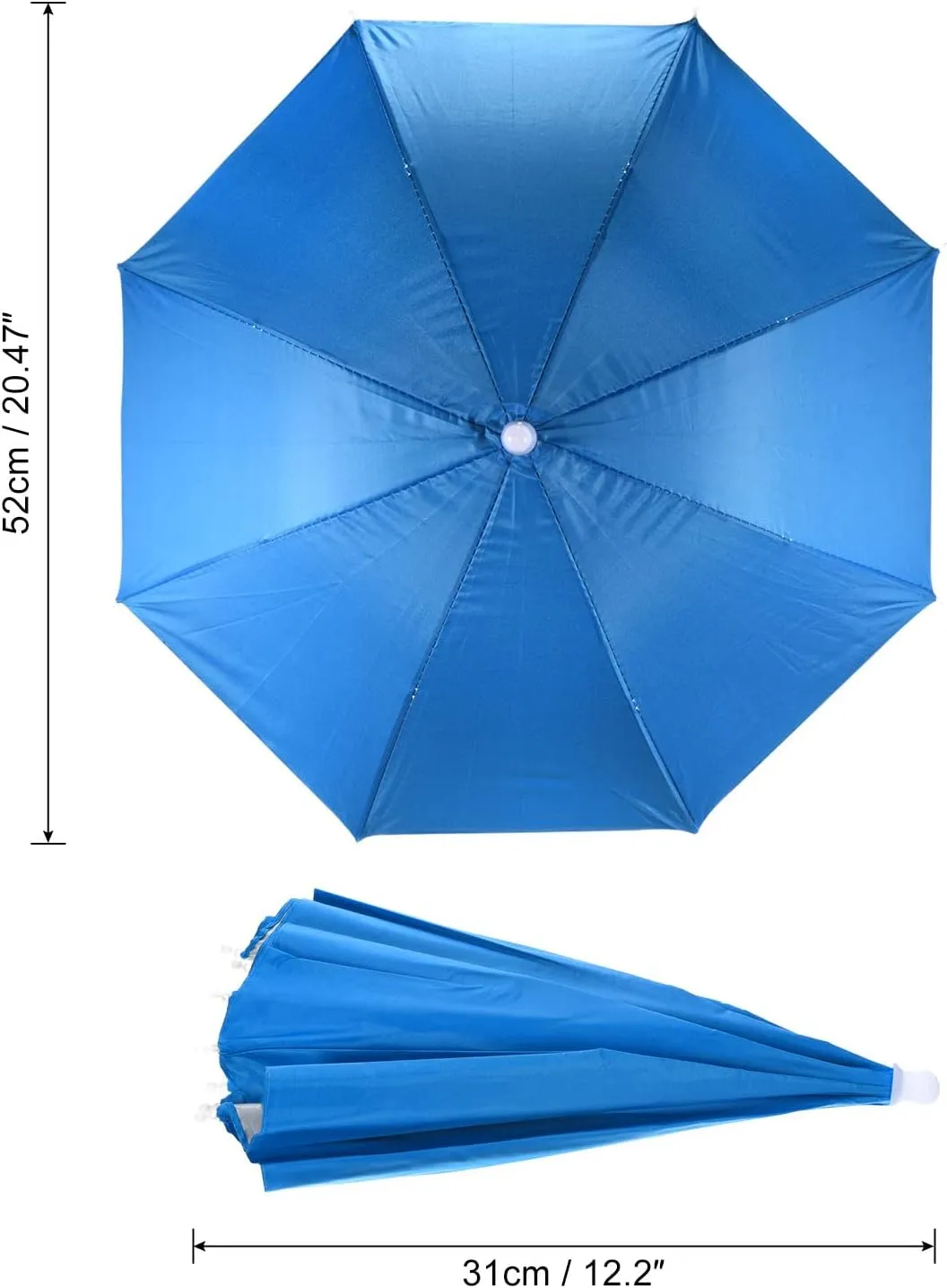 PATIKIL Fishing Umbrella Hat Elastic Folding Sun Rain Cap Head Umbrella Hands Free for Outdoor Fishing Camping