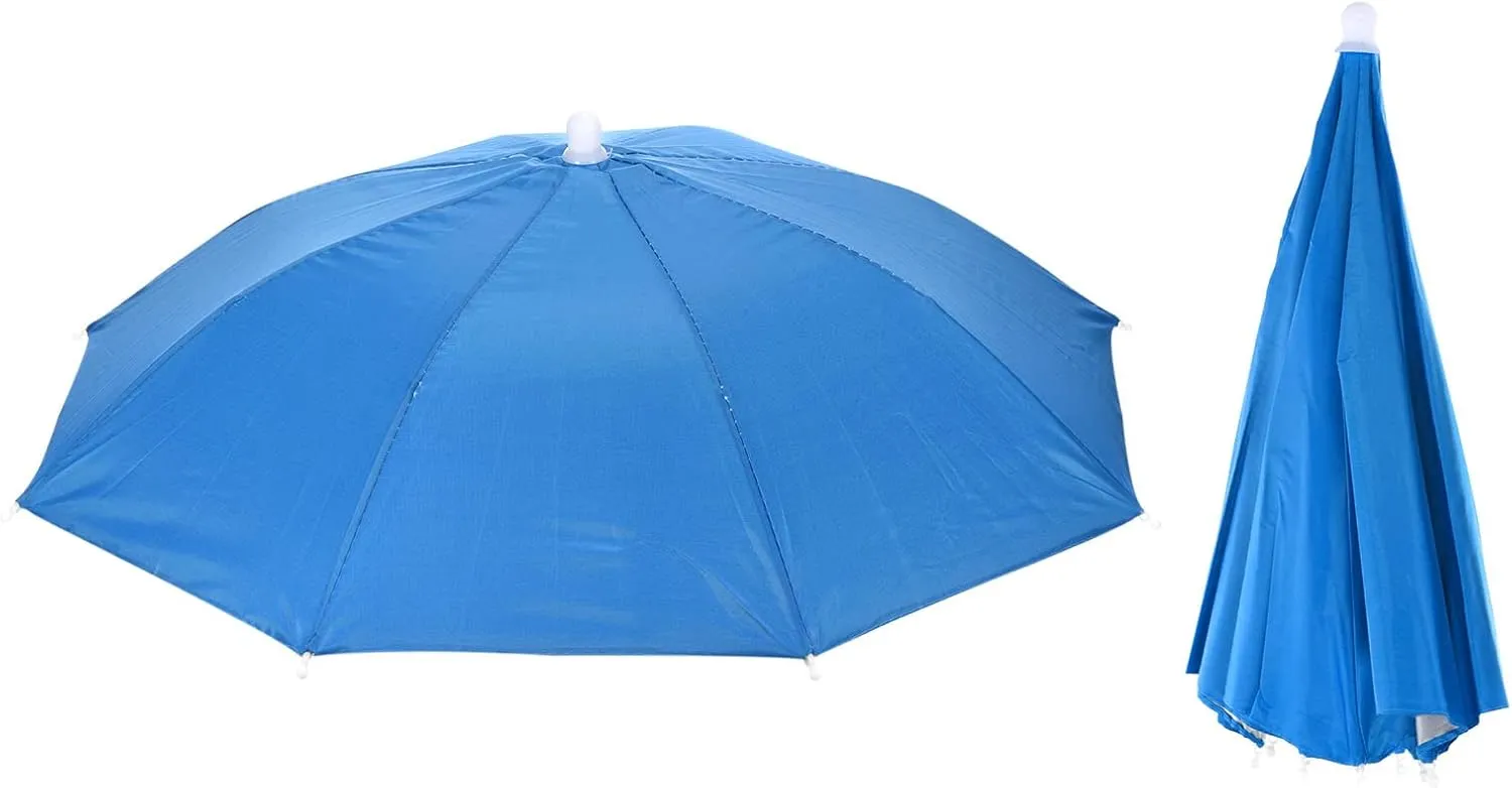 PATIKIL Fishing Umbrella Hat Elastic Folding Sun Rain Cap Head Umbrella Hands Free for Outdoor Fishing Camping