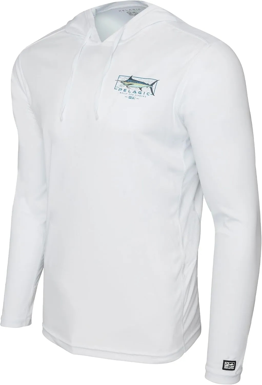 PELAGIC Men's Vaportek Marlin Minds Hooded Fishing Shirt, Long Sleeve, UPF 50  Protection, Ventilated and Lightweight