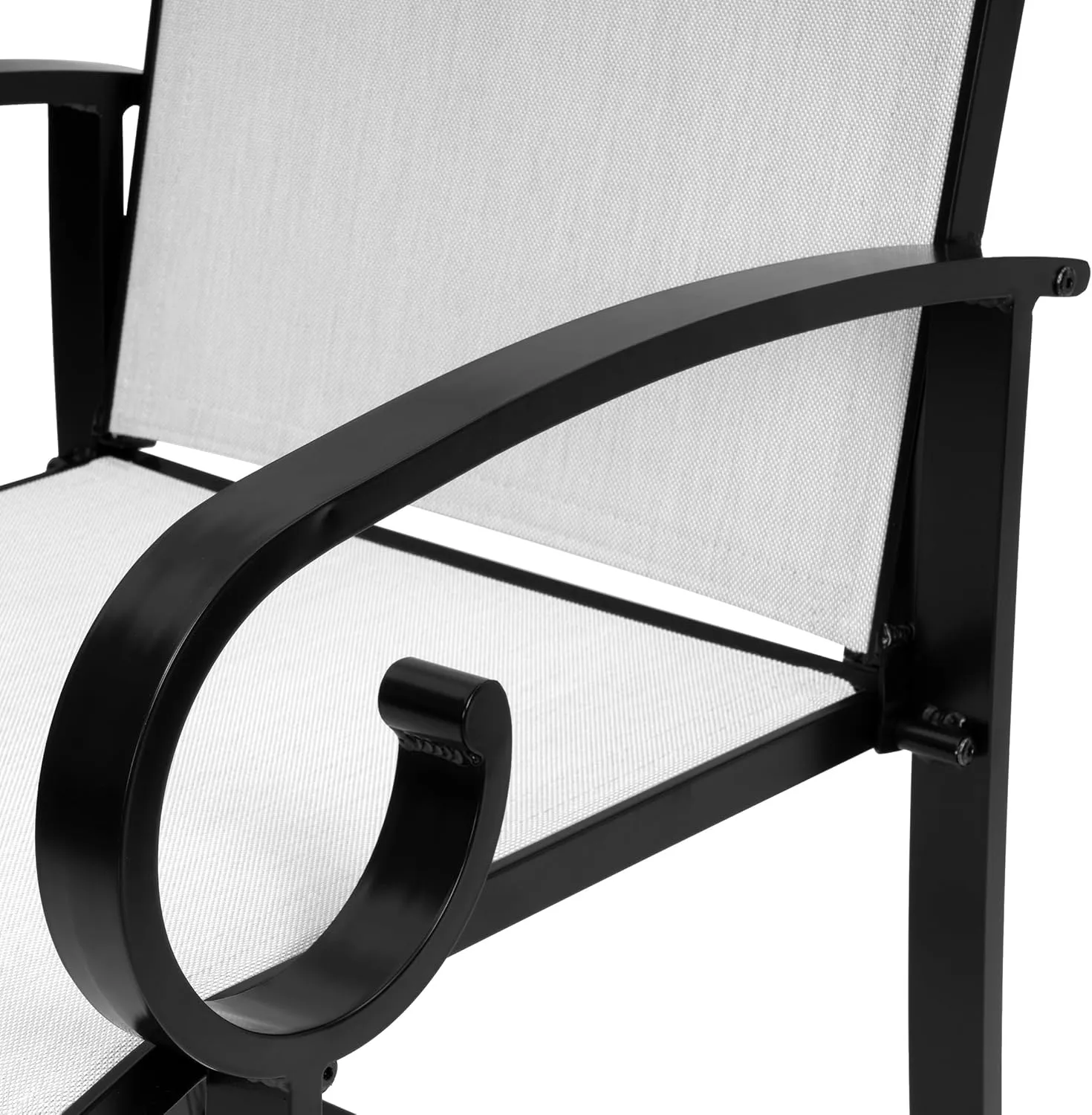 Pellebant Sunbrella Outdoor Bar Stool Set of 2 - Aluminum Bar Height Chairs 27.7'' Tall Patio Stools for Deck, Porch, Pool, Garden, Augustine Ashe