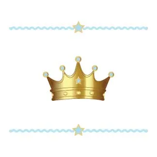 Personalized Boy's Prince's Crown Espresso Flip Stool