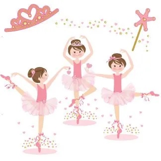Personalized Brunette Ballerina Child's Espresso Flip Stool