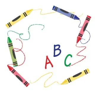 Personalized Crayon Child's Espresso Flip Stool