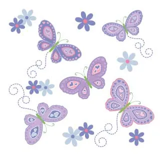Personalized Lavender Butterflies White Flip Step Stool
