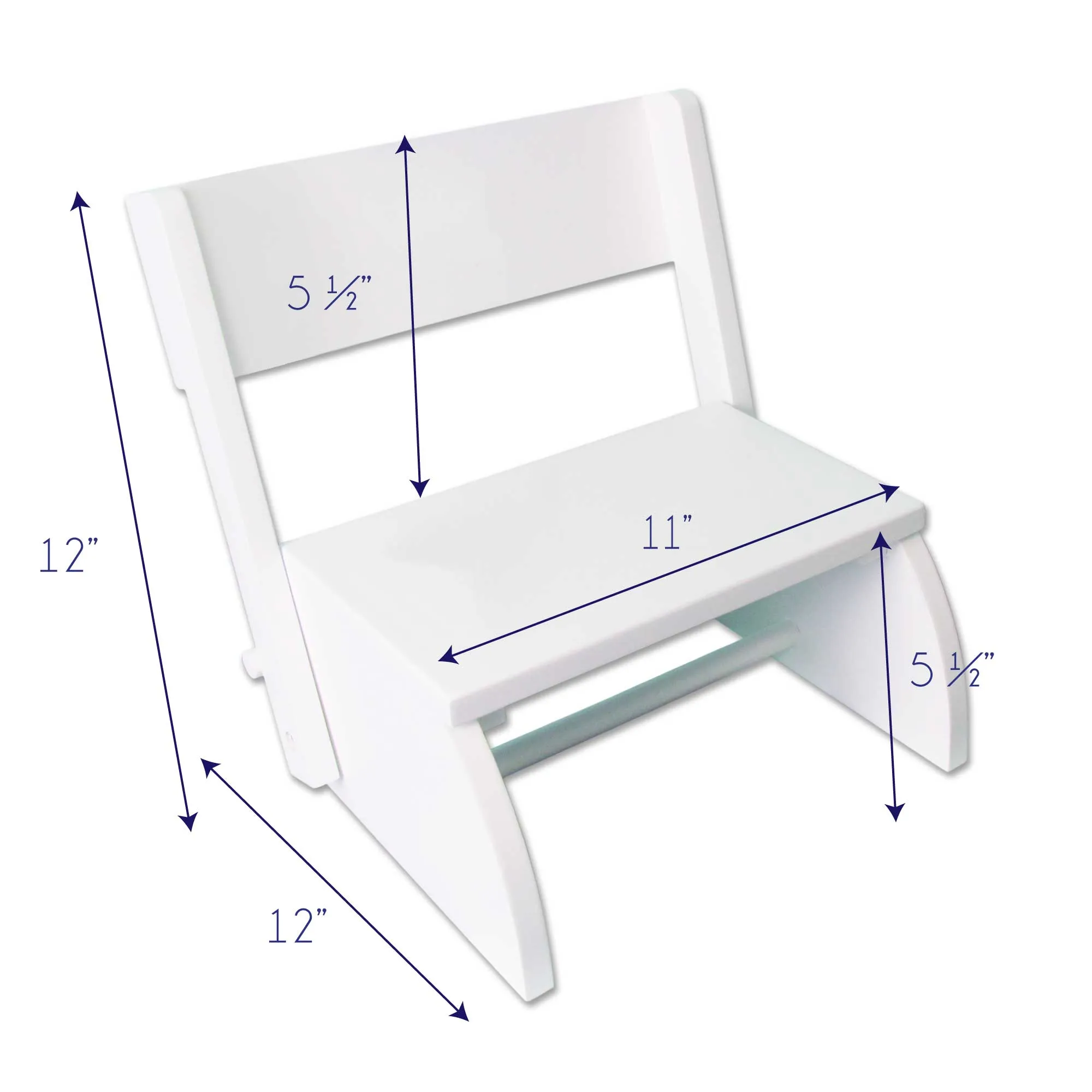 Personalized Lavender Butterflies White Flip Step Stool