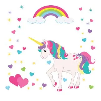 Personalized Unicorn Child's Espresso Flip Stool