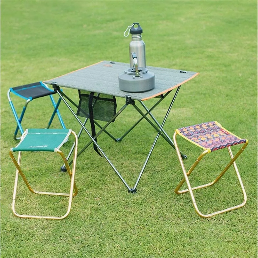 Picnic Chair Outdoor Fishing Stool Aluminum Oxcloth Sturdy Portable Lightweight and,Camping Folding Chair/Black/Free Size
