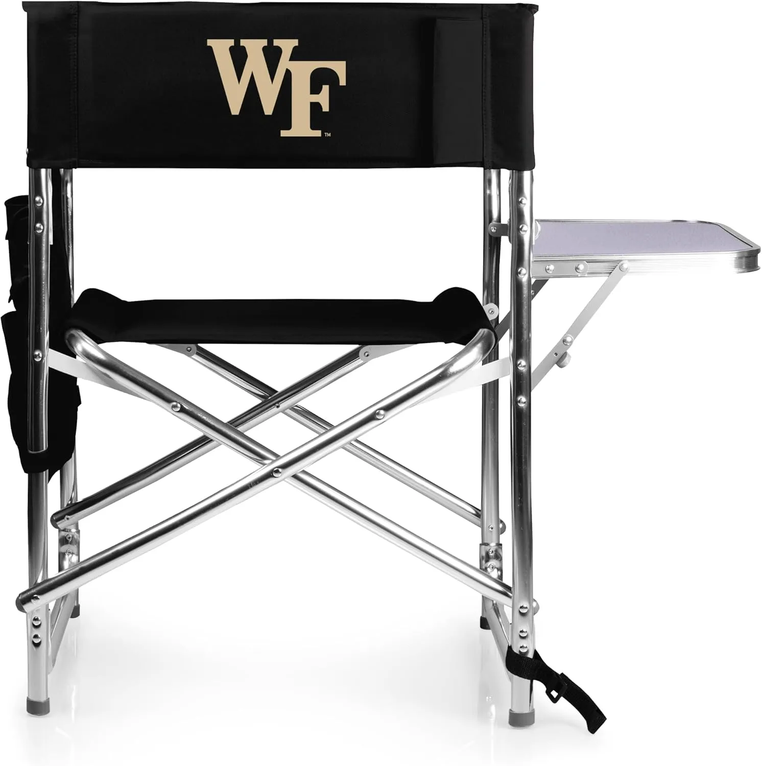 PICNIC TIME NCAA Cal Bears Sports Chair with Side Table - Beach Chair - Camp Chair for Adults
