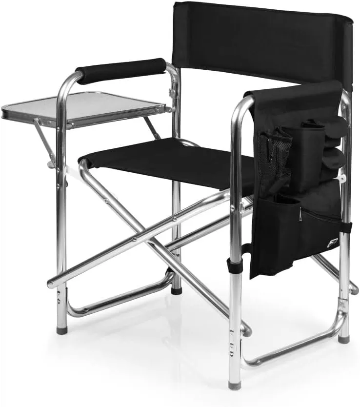 PICNIC TIME NCAA Cal Bears Sports Chair with Side Table - Beach Chair - Camp Chair for Adults