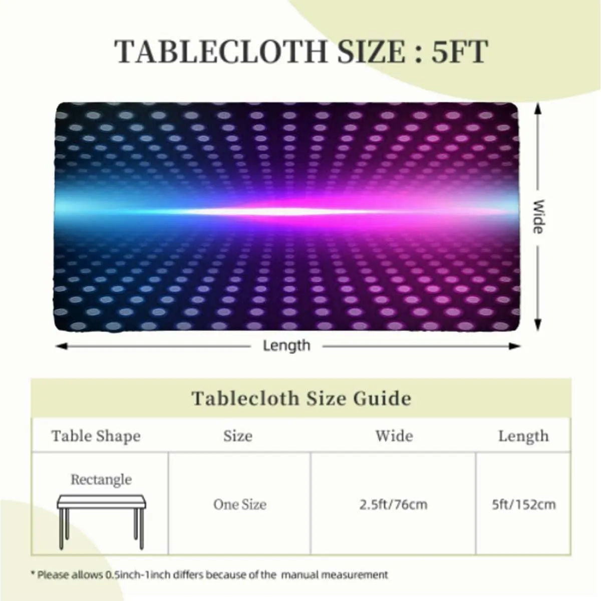 Pink Blue Elastic Fitted Picnic Table Cover Gradient Little Geometric Fractal Triangle Tablecloth ?Suitable for Camping Party and Picnic Abstract Fits up 5 Foot Tables