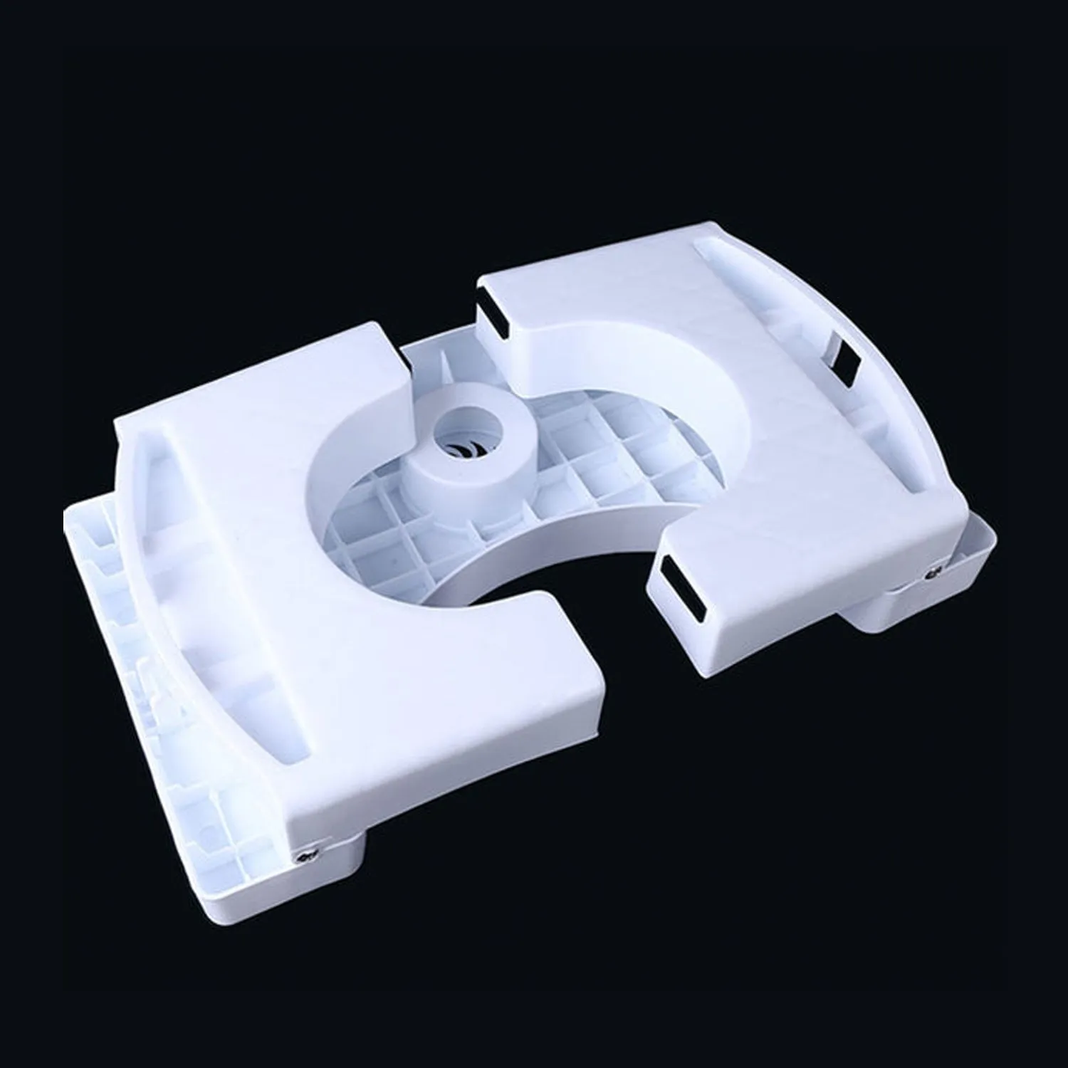 Plastic Non-Slip Folding Toilet Squat Stool - White Color