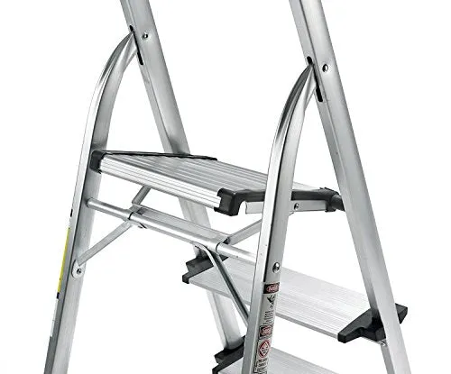 Polder LDR-3500RM Ultralight 3-Step Stool, 52.5" Tall, 24.5" Top Step, Aluminum